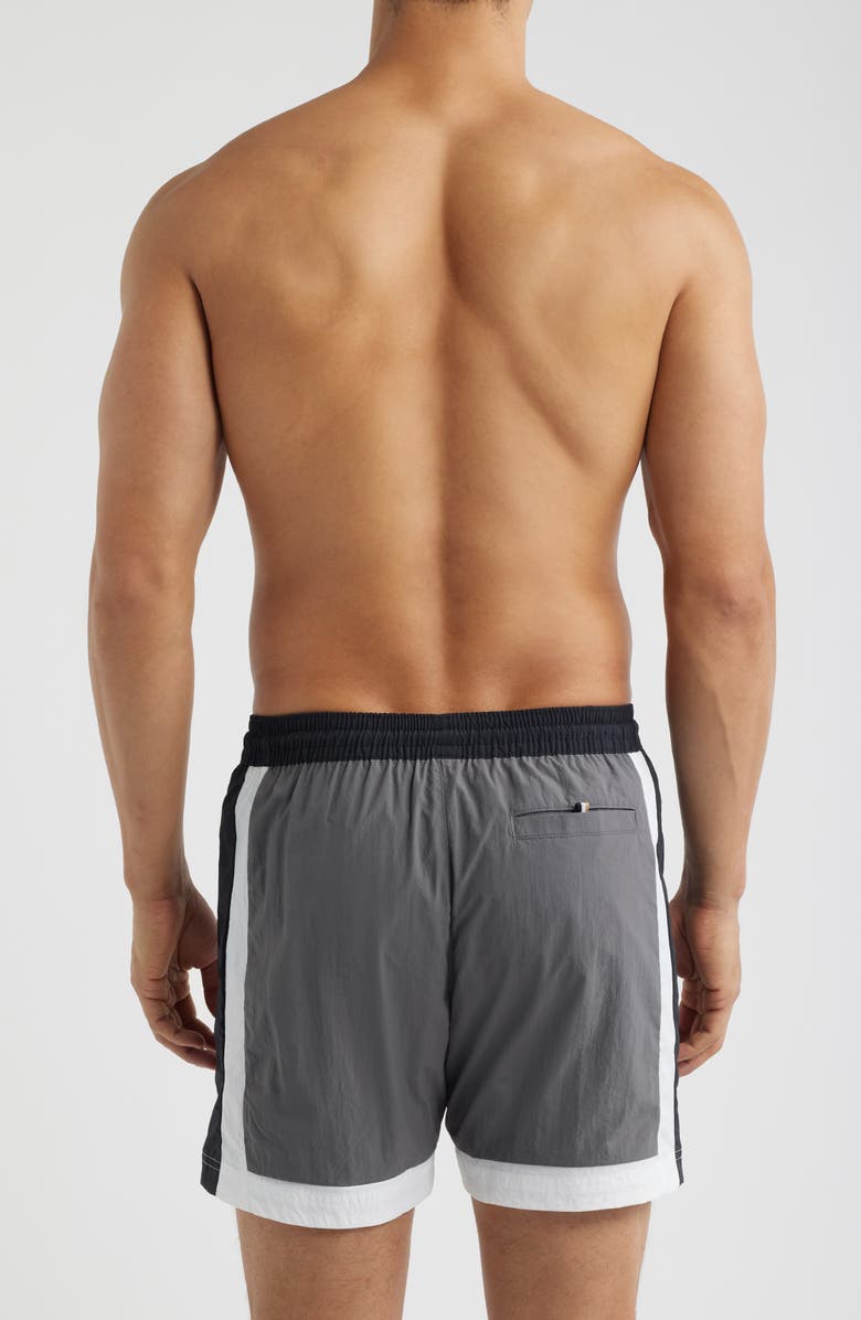 BOSS Remy Sim Trunks, Alternate, color, Dark Grey