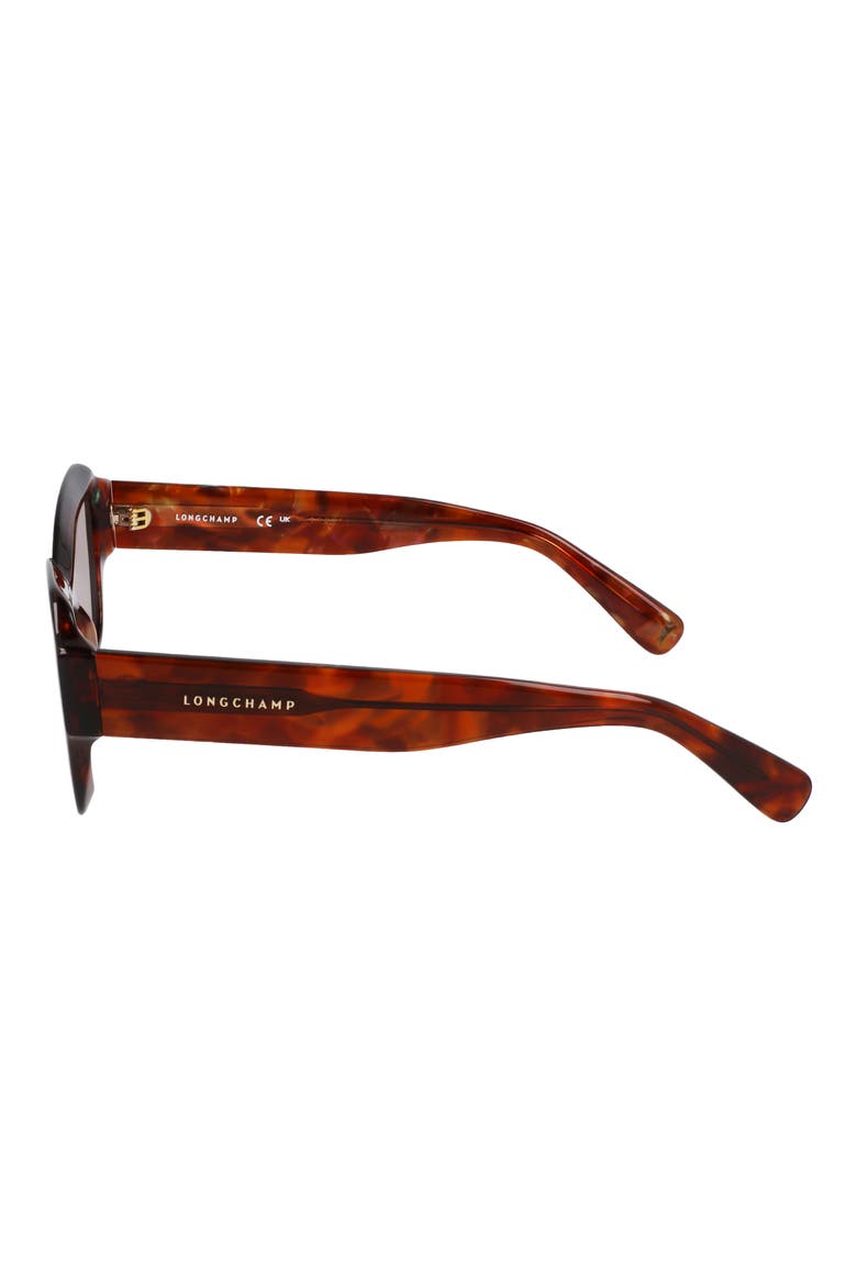 Heritage 50mm Cat Eye Sunglasses, Alternate, color, TEXTURED BROWN