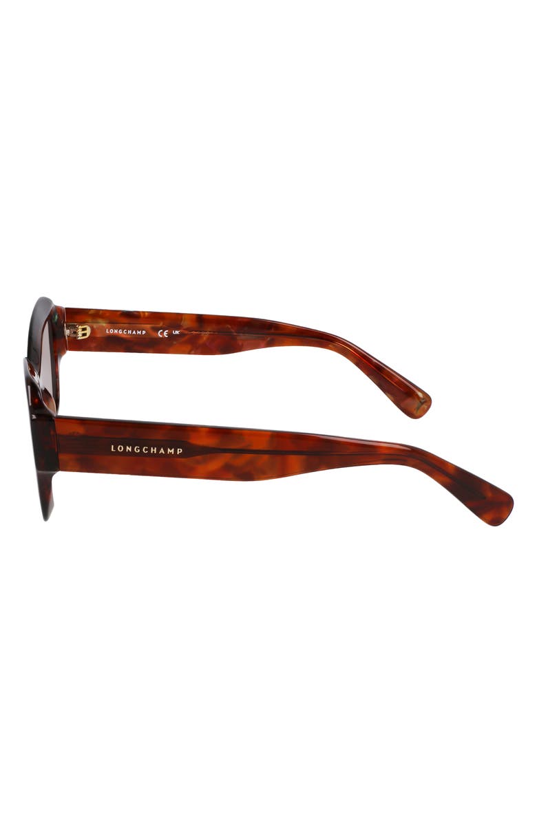 Longchamp Heritage 50mm Cat Eye Sunglasses, Alternate, color, Textured Brown