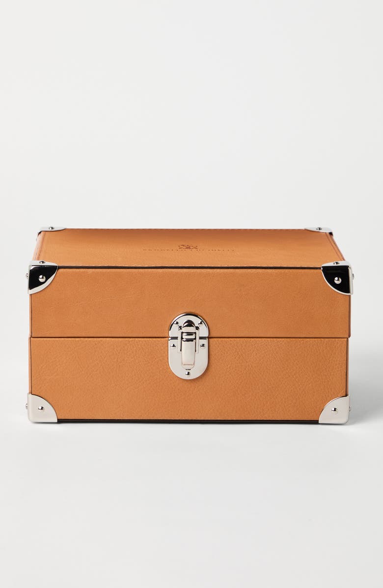 Brunello Cucinelli Cowhide watch box, Alternate, color, Natural