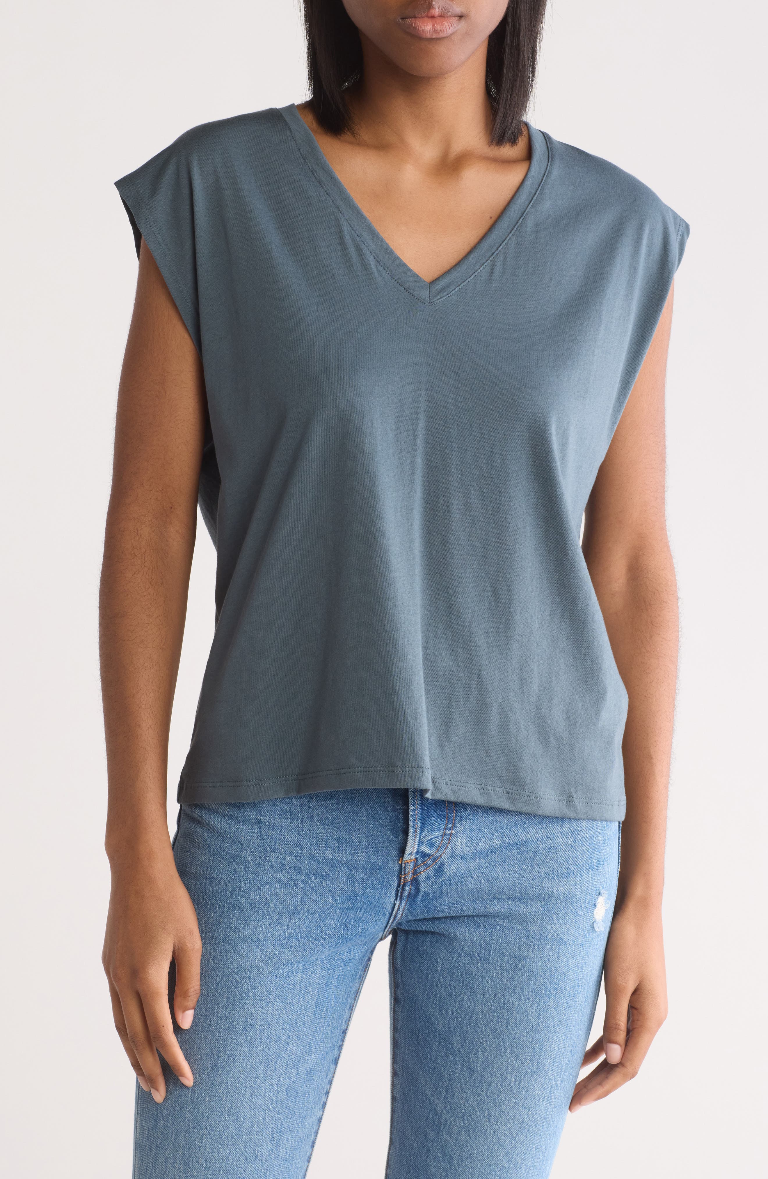 Nordstrom V-Neck Pima Cotton T-Shirt