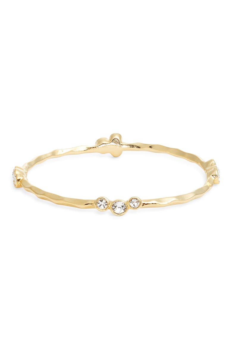 Rhinestone Dot Bangle, Main, color, GOLD