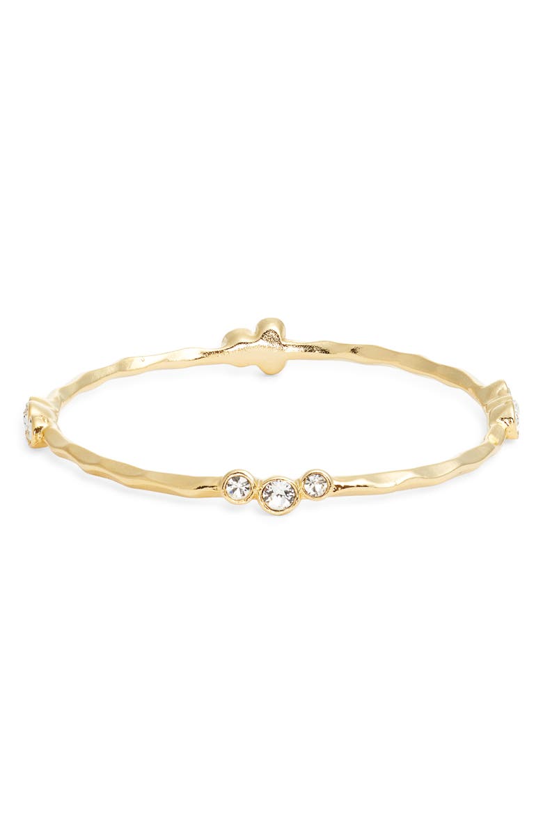 Kenneth Jay Lane Rhinestone Dot Bangle, Main, color, 