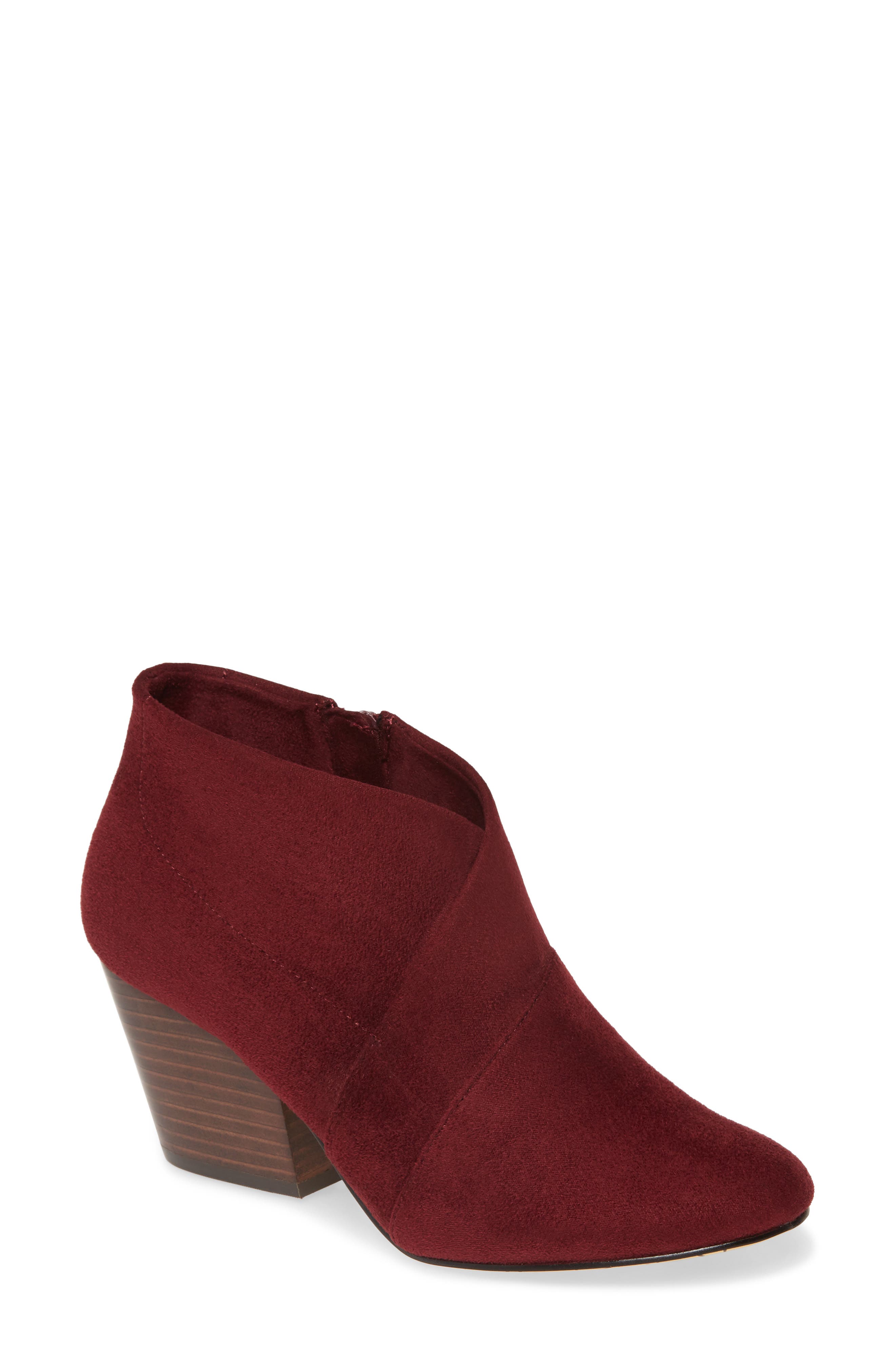 Kira II Bootie, Main, color, BURGUNDY FAUX LEATHER