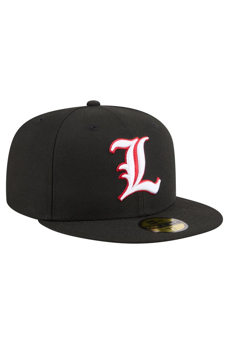 Men's New Era Black Louisville Cardinals On-Field Baseball Fitted Hat, Alternate, color, Black