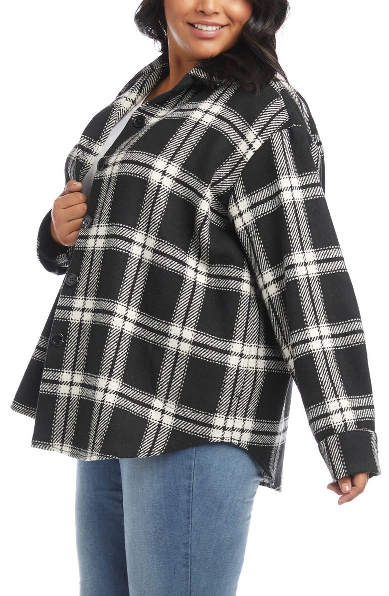 Karen Kane Plaid Shirt Jacket, Alternate, color, 