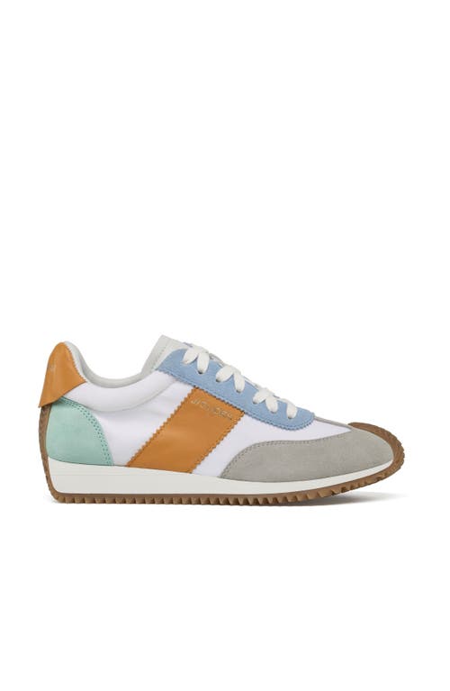 Jslides Footwear Lilith Sneaker In White Blue Orange