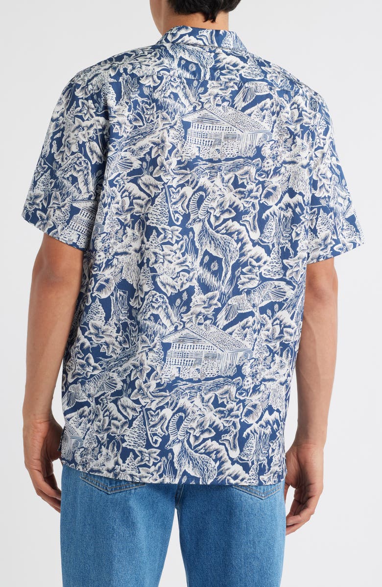 PS Paul Smith Chalet Print Casual Fit Camp Shirt, Alternate, color, 