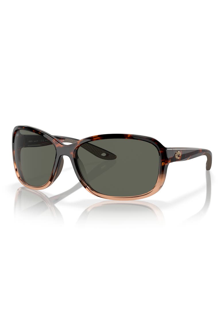 Seadrift 58mm Polarized Square Sunglasses, Alternate, color, TORTOISE