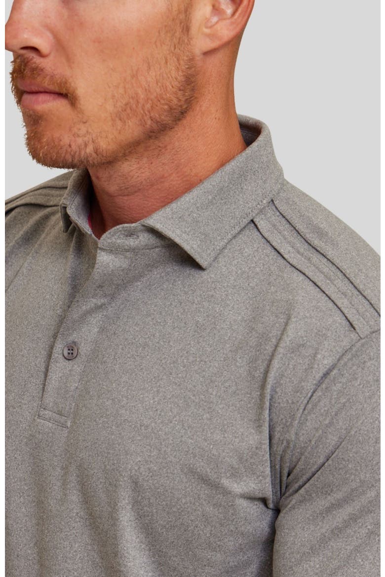 The Voyager Long Sleeve Polo, Alternate, color, Light Grey Heather