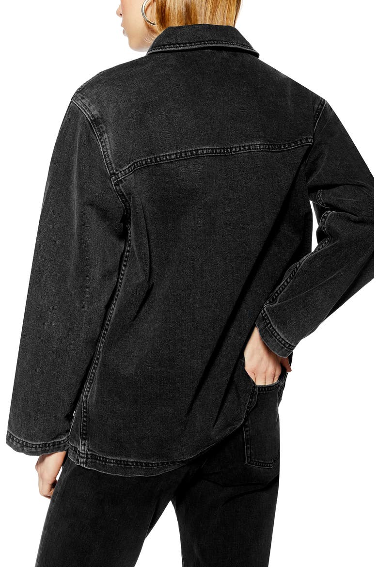 Denim Jacket, Alternate, color, WASHED BLACK
