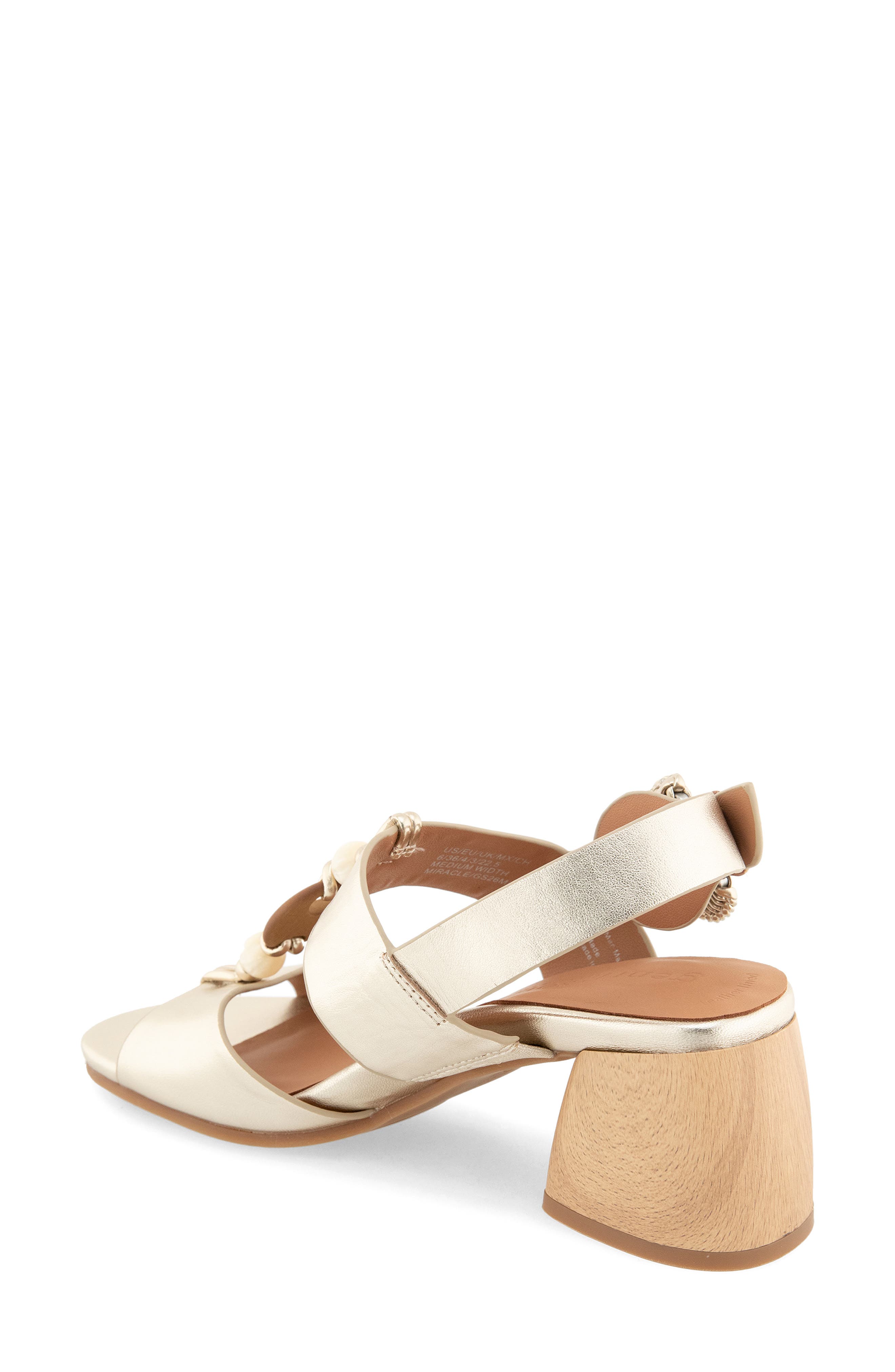 Miracle Slingback Sandal, Alternate, color, CHAMPAGNE LEATHER