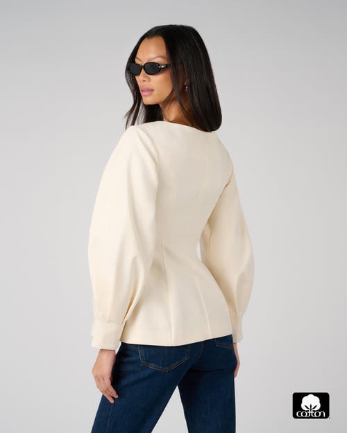 Weworewhat Cocoon Sleeve Peplum Blazer In Neutral