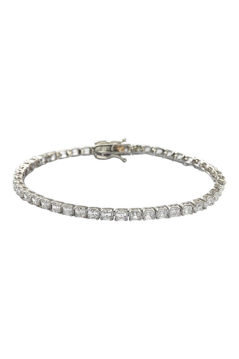 Sterling Silver CZ Tennis Bracelet, Alternate, color, METALLIC SILVER