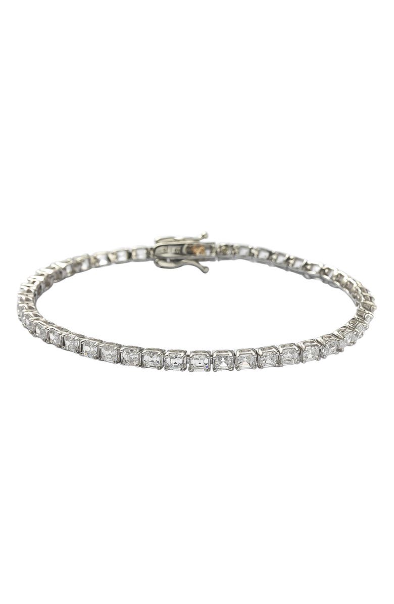 SUZY LEVIAN Sterling Silver CZ Tennis Bracelet, Alternate, color, Metallic Silver