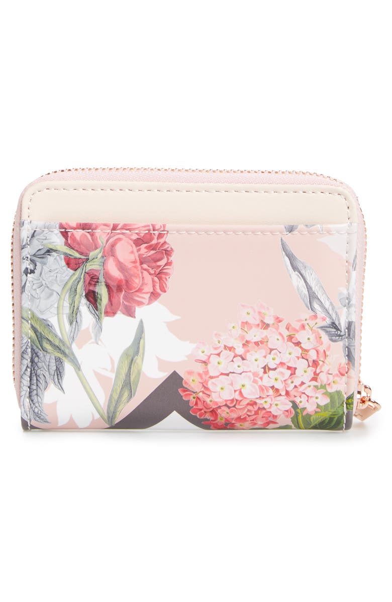 Ted Baker London Darla Palace Gardens Leather Zip Coin Purse, Alternate, color,