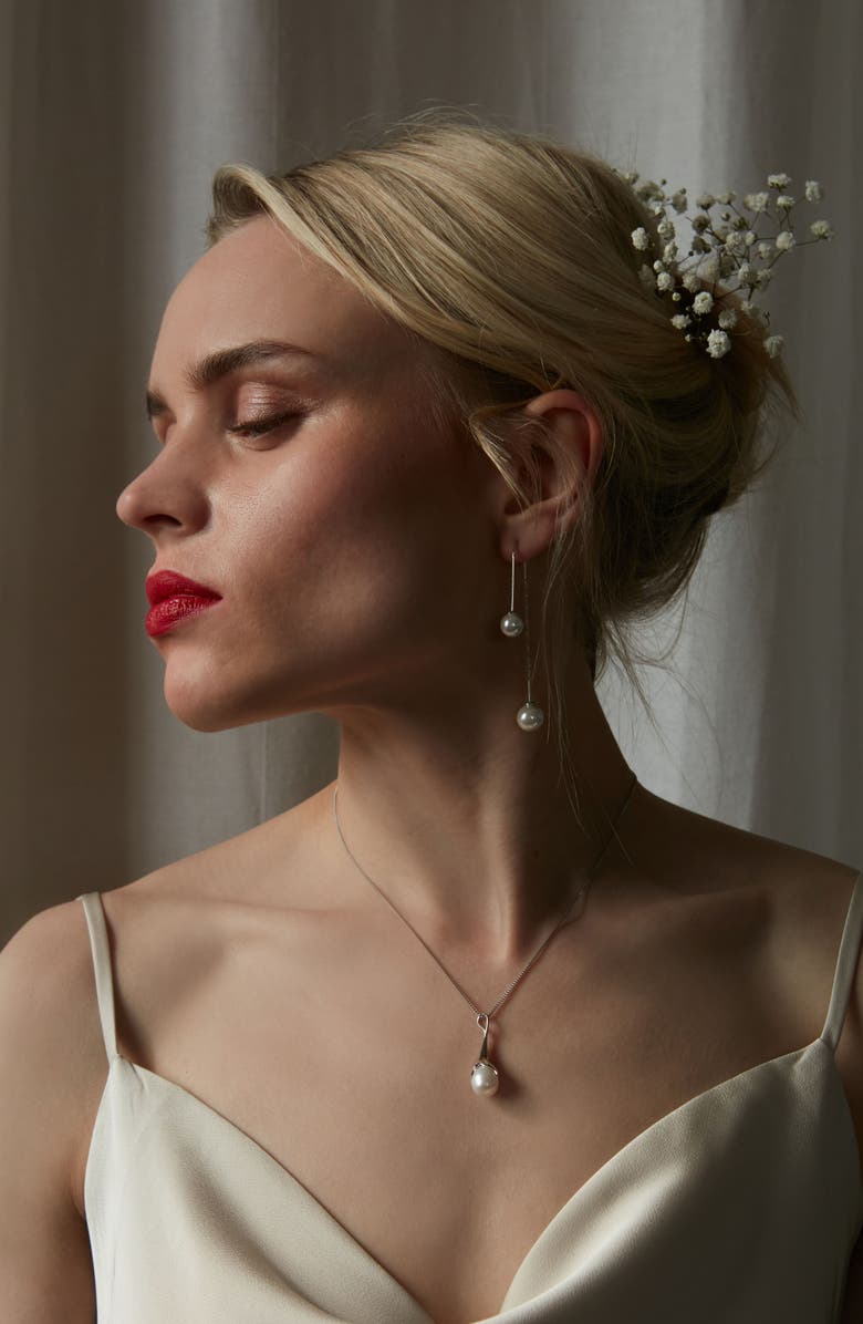 Lucy Quartermaine Double Pearl Earrings, Alternate, color, 