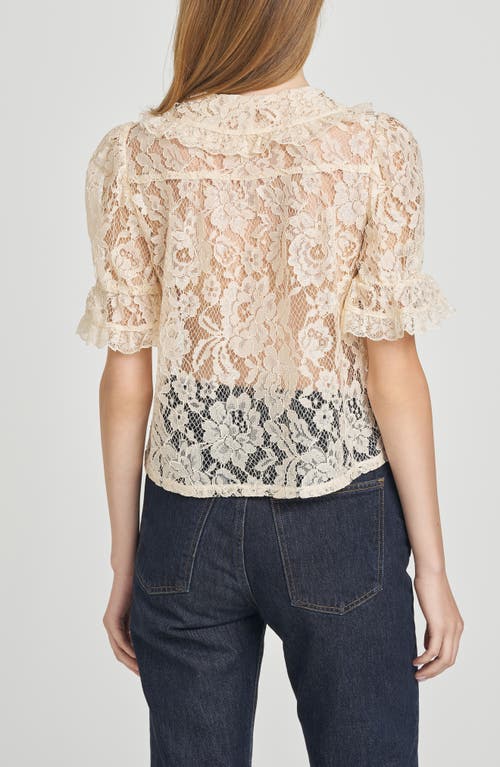 Wayf Clarisse Lace Top In Metallic