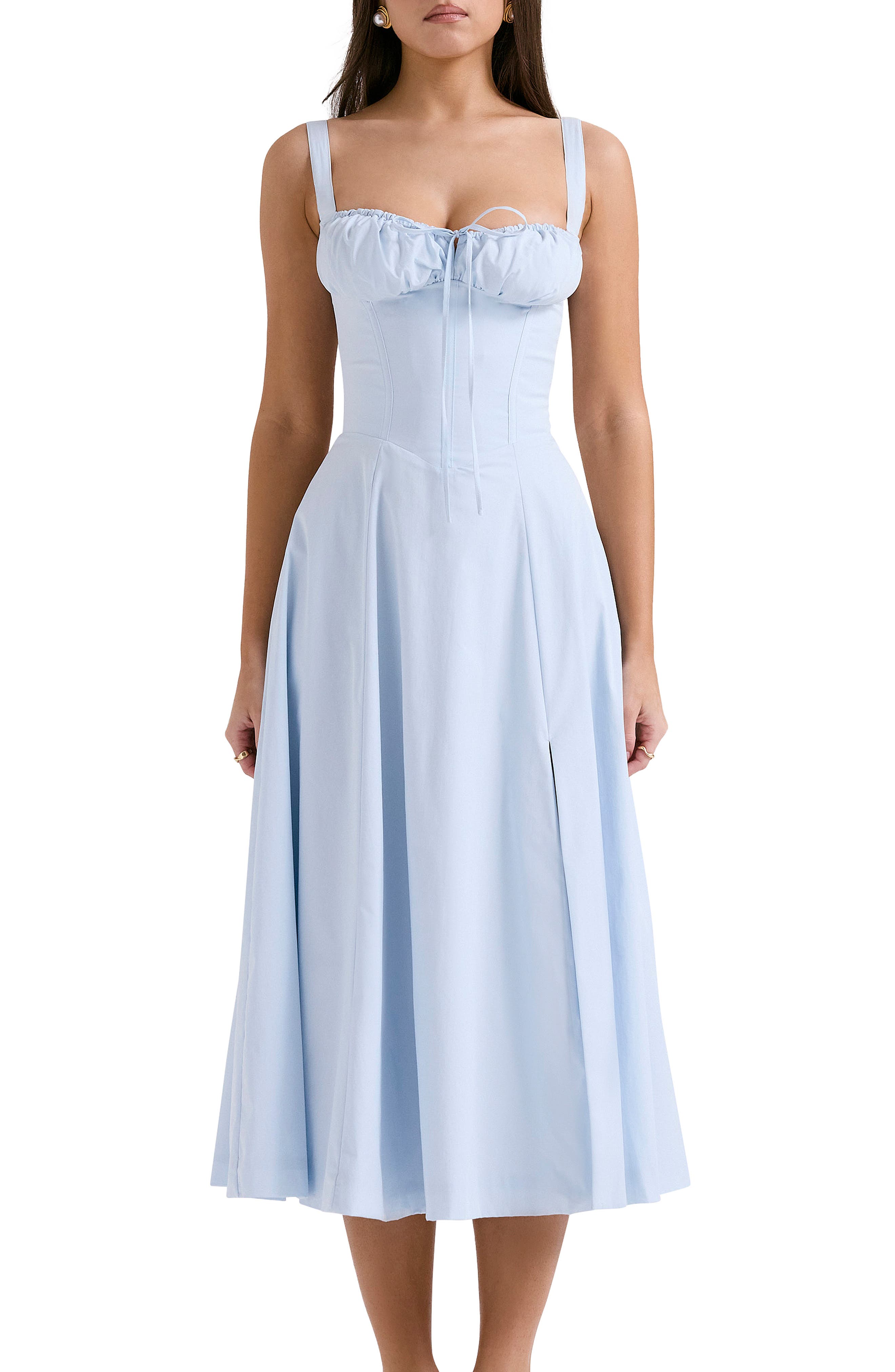 carmen corset dress Clothing : Midi Dresses : 'Carmen' Rose Print Bustier Sundress