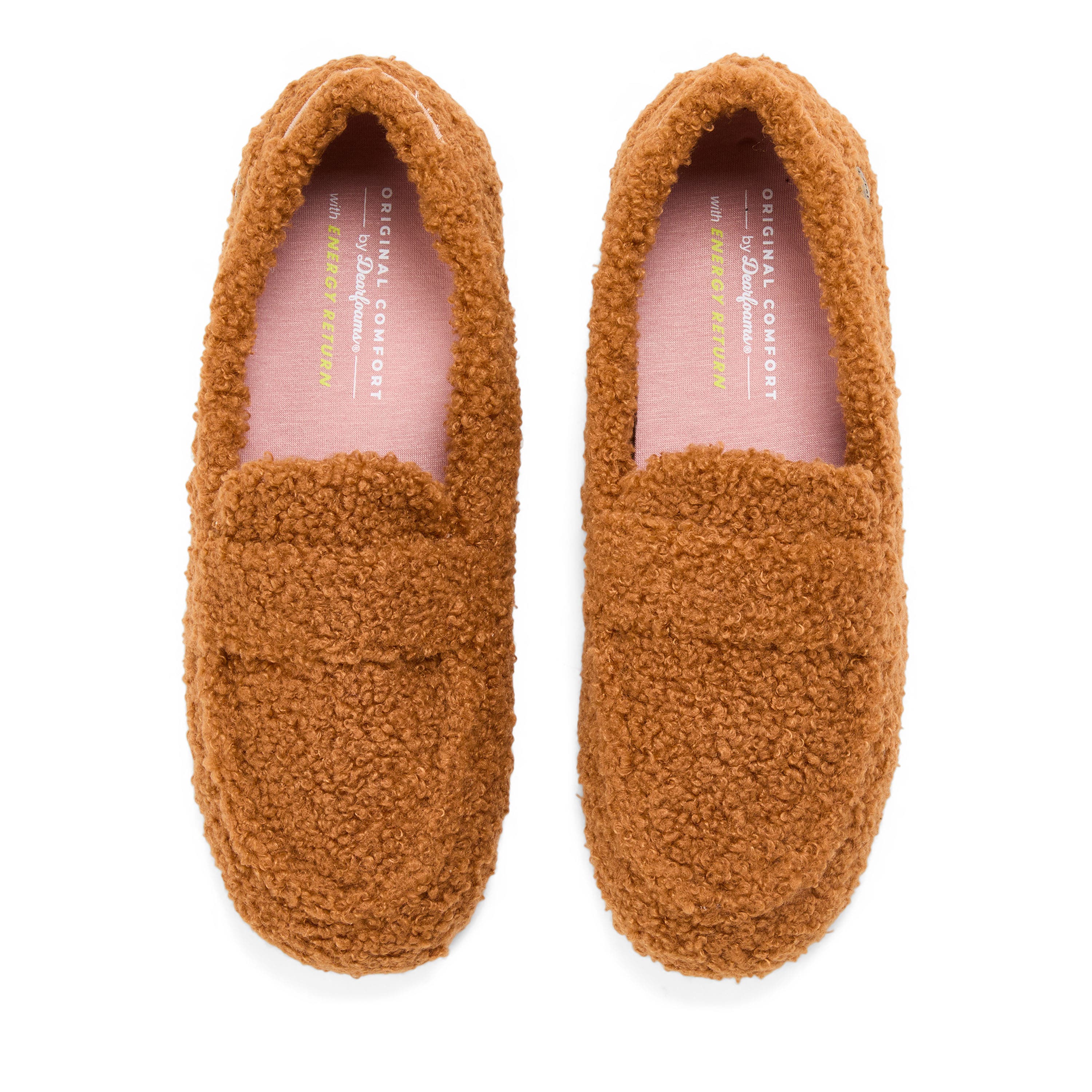 DEARFOAMS Hazel Teddy Loafer, Alternate, color, Whiskey