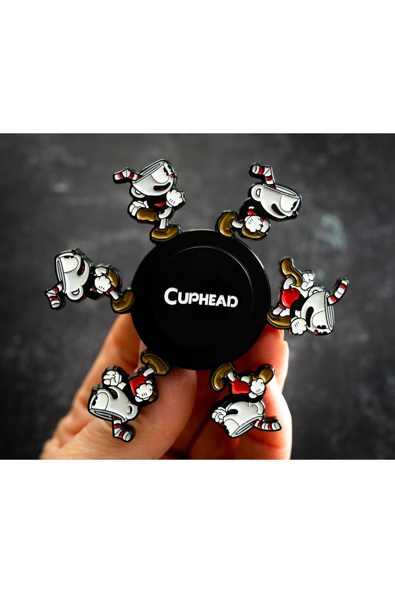 Cuphead Running 3-Inch Fidget Toy Spinner, Alternate, color, Red