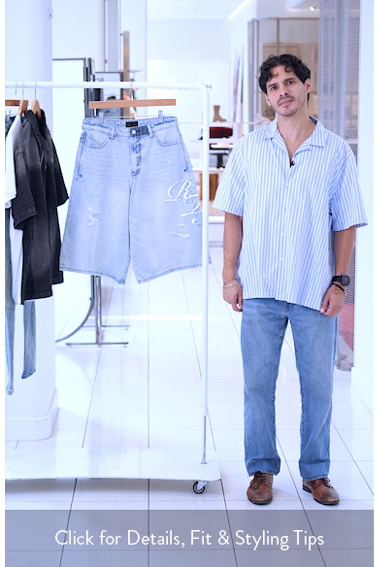 Gustavo Oversize Denim Bermuda Shorts video