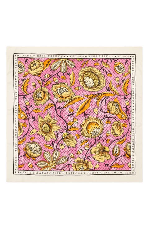Alsaciard Floral Silk Twill Scarf