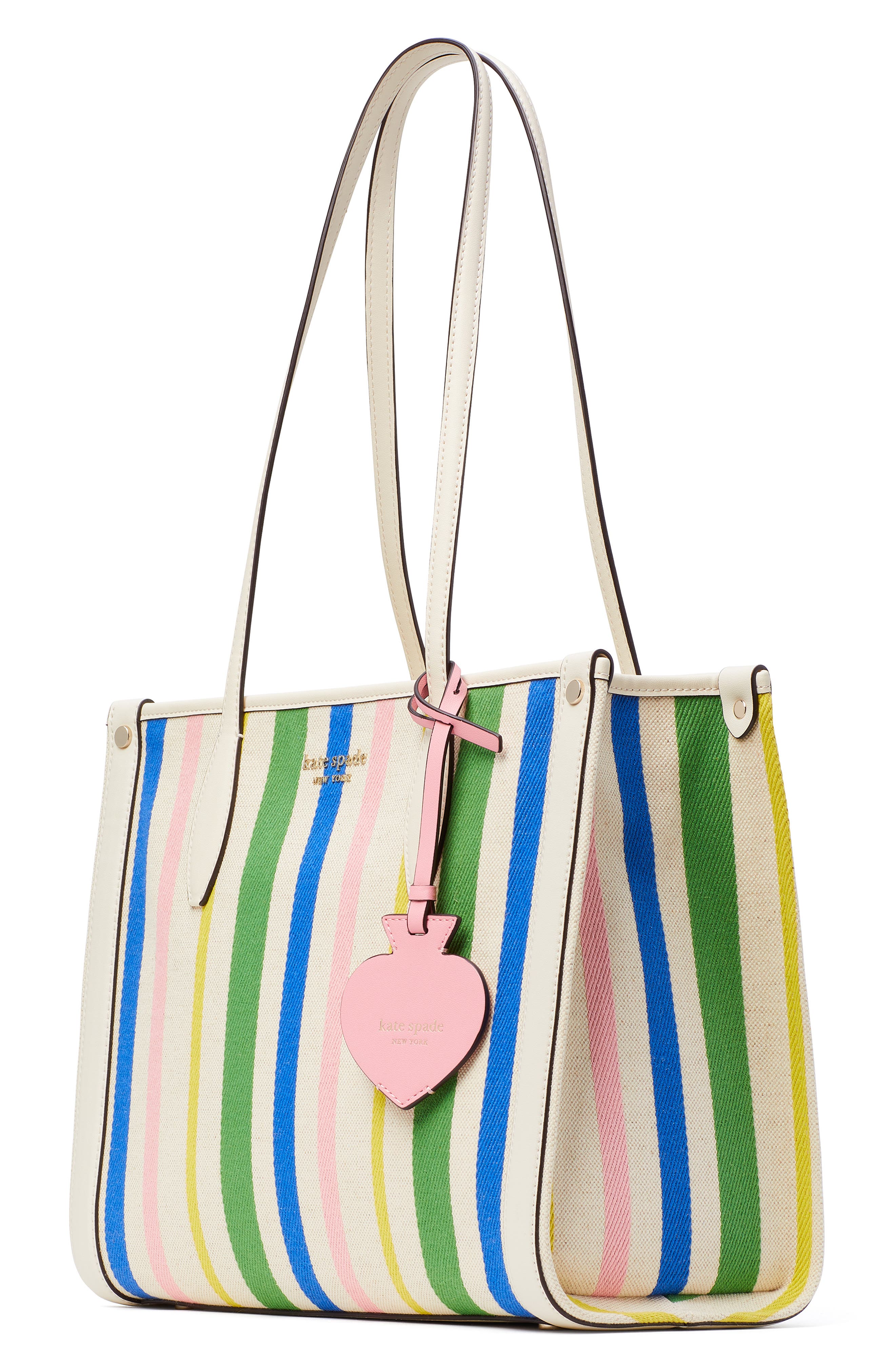 Kate Spade New York market breezy stripe print tote, Alternate, color, 