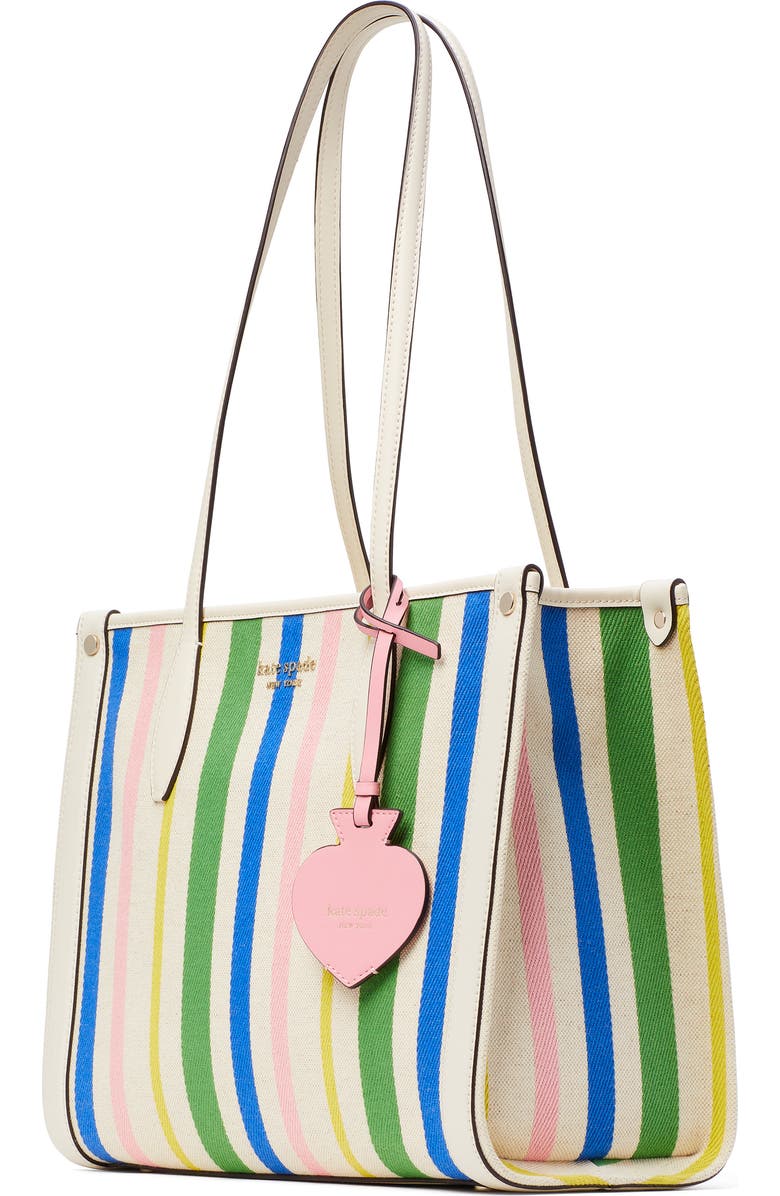 Kate Spade New York market breezy stripe print tote, Alternate, color,