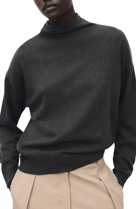 Draped Turtleneck Sweater