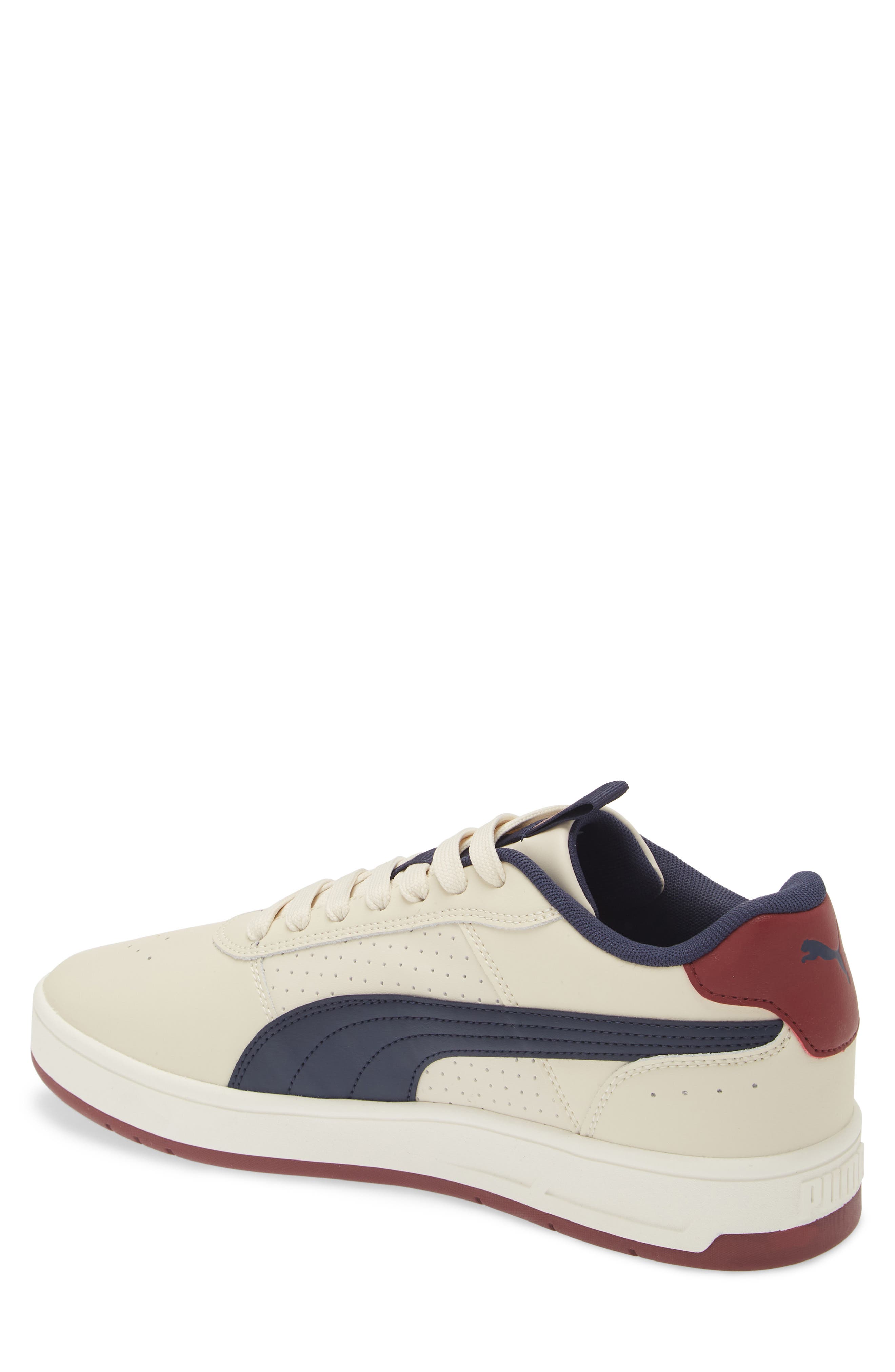 PUMA Court Ravine Sneaker, Alternate, color, Alpine Snow-Red-Navy