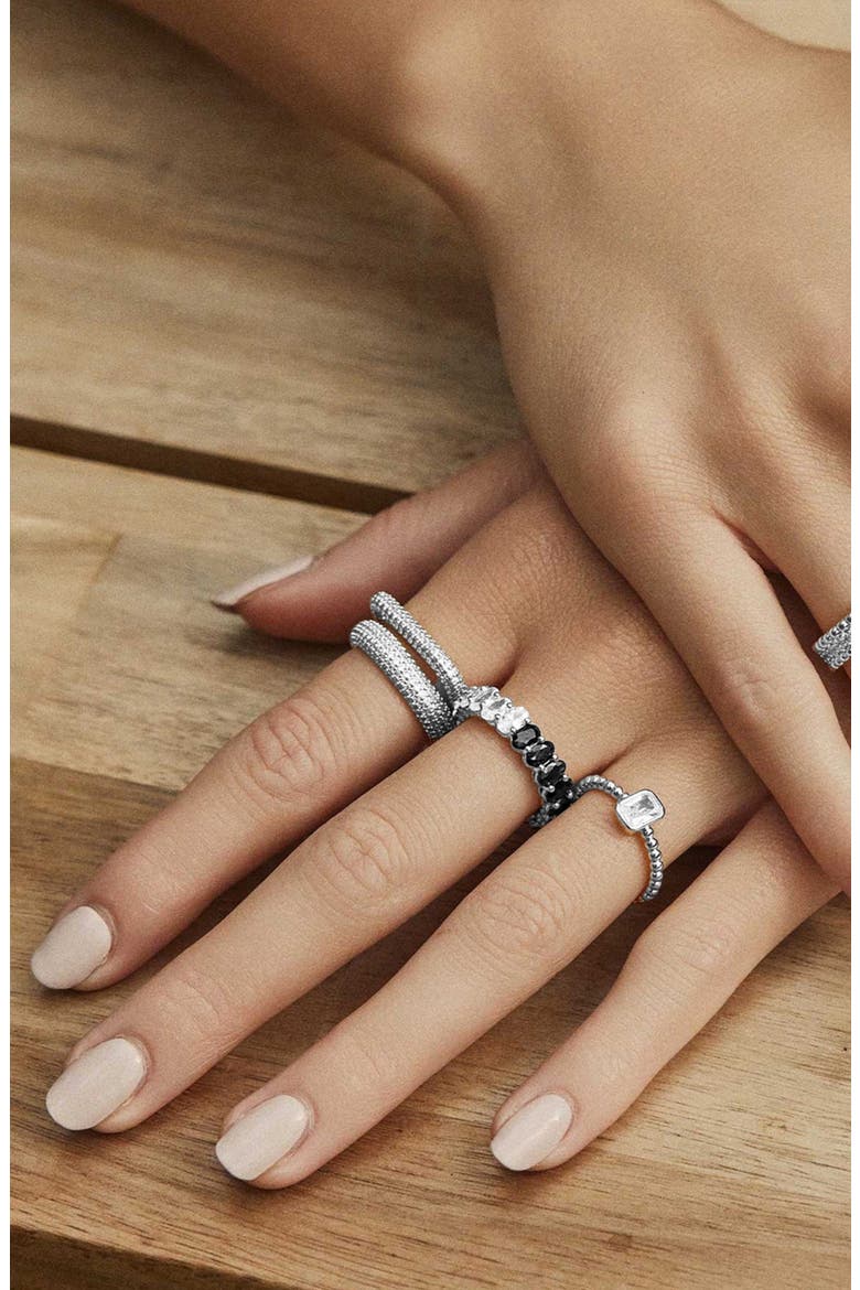 Alamoana Dainty Sculpted Ring Trendy Minimalist Statement, Alternate, color, Silver