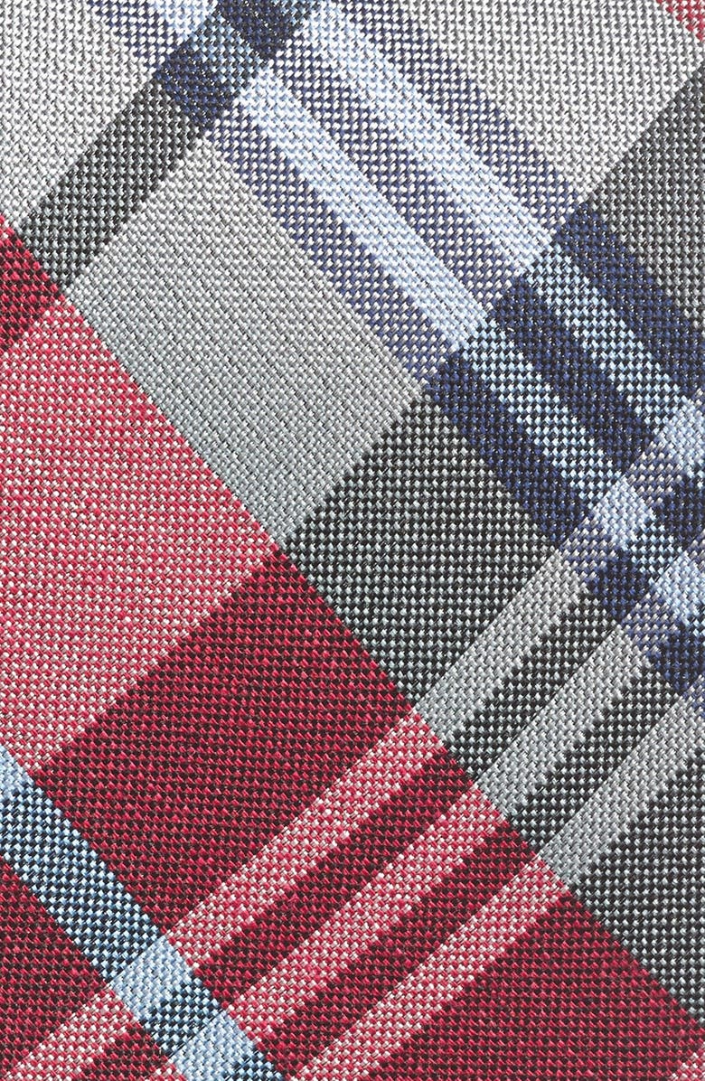 The Tie Bar Crystal Wave Silk & Linen Plaid Tie, Alternate, color,