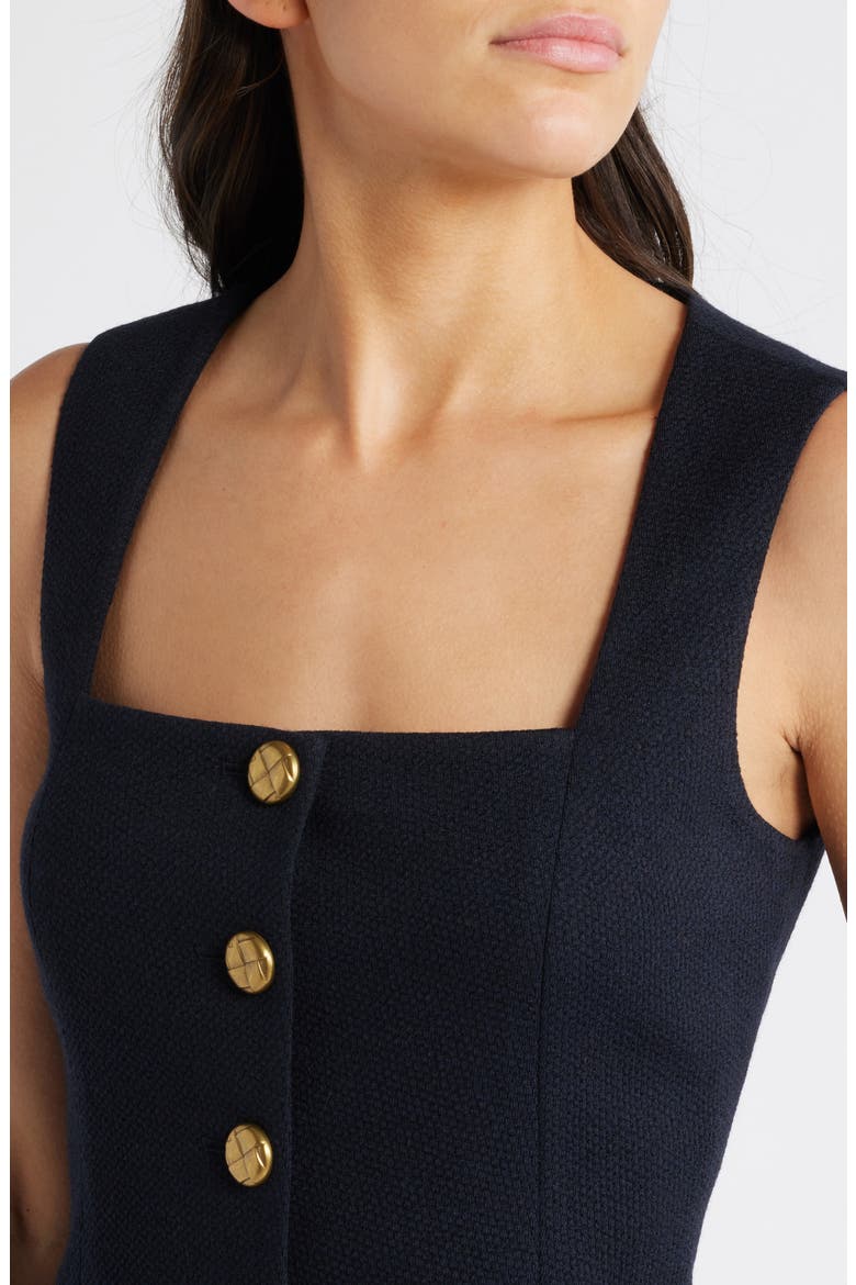 Mariana Sleeveless Textured Minidress, Alternate, color, NAVY