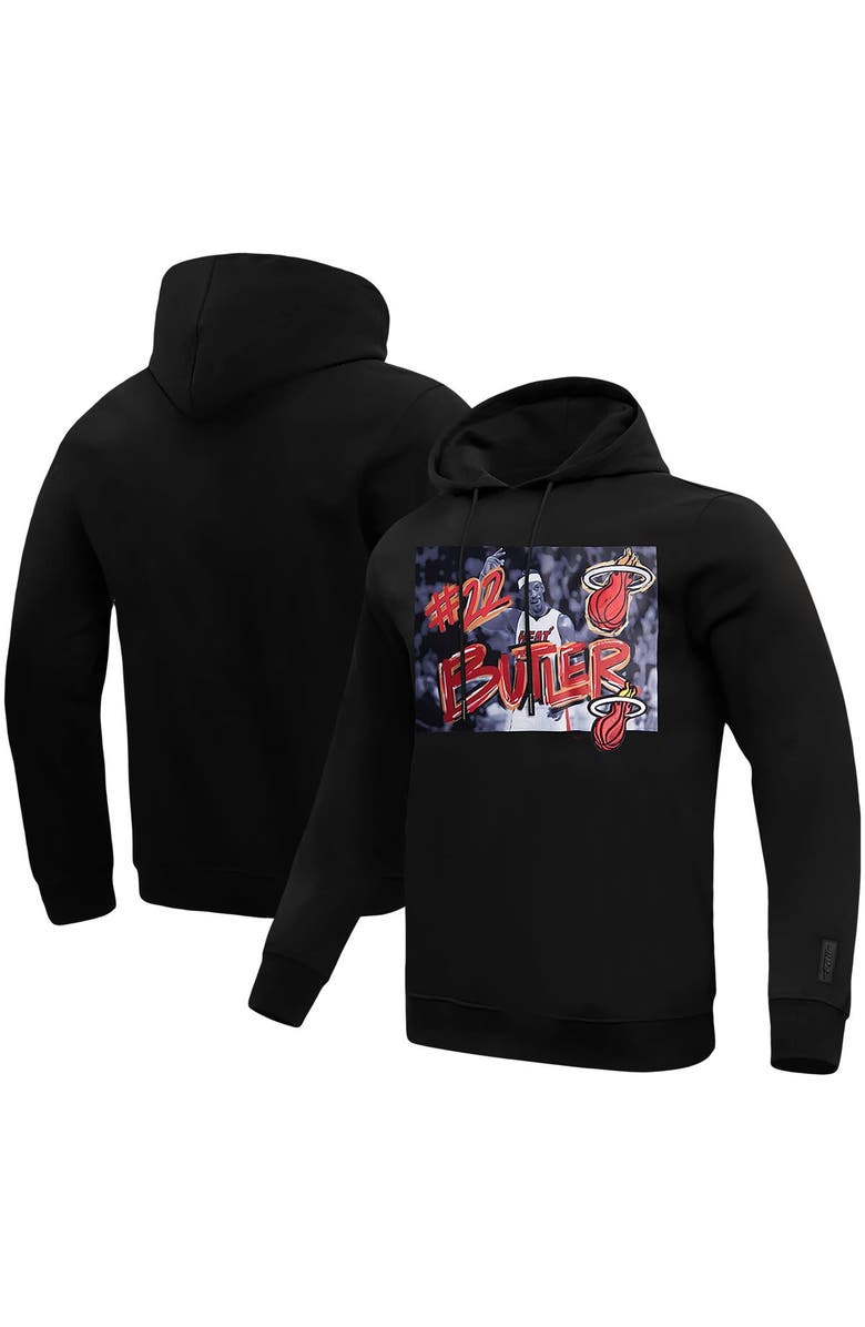 PRO STANDARD Men's Pro Standard Jimmy Butler Black Miami Heat Player Yearbook Pullover Hoodie, Main, color, 