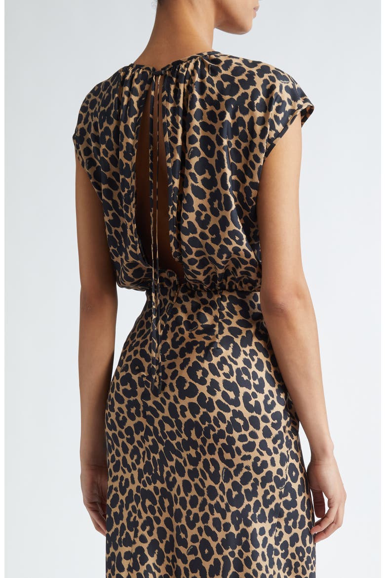 Juglas Leopard Print Silk Dress, Alternate, color, CAMEL SPOTTED
