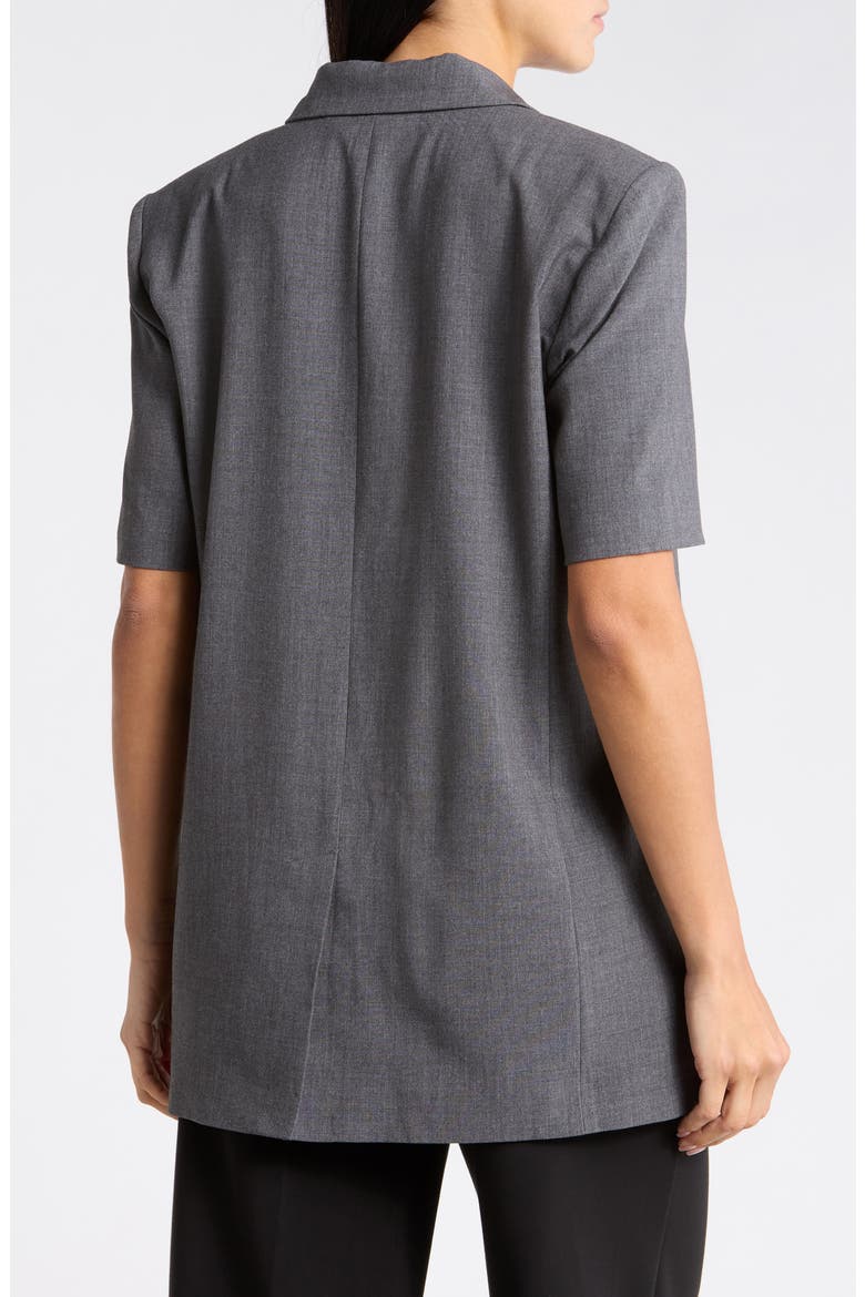Brooklyn Short Sleeve Blazer, Alternate, color, GREY CHARCOAL HEATHER