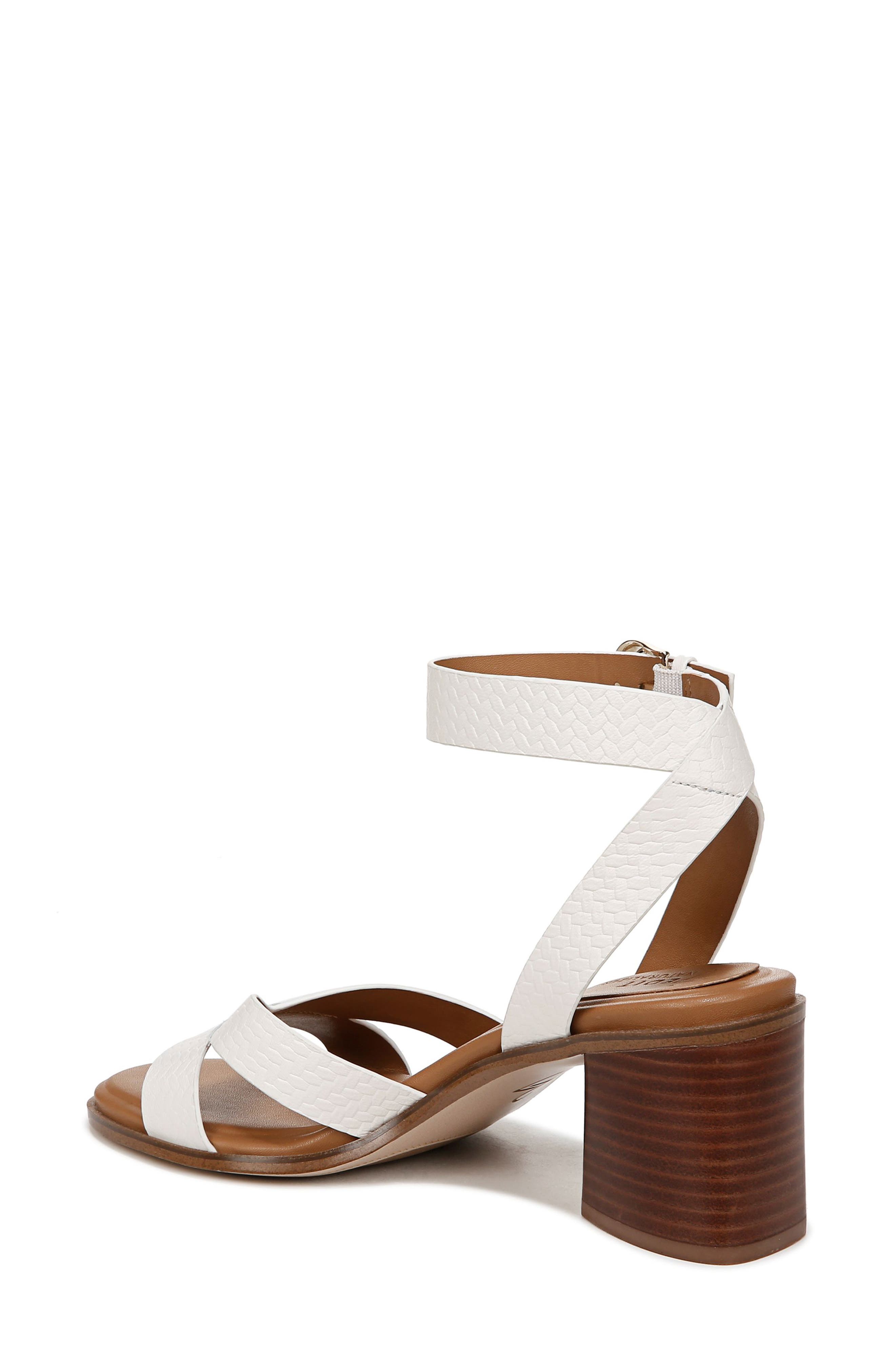 Yumi Ankle Strap Sandal, Alternate, color, WHITE LEATHER