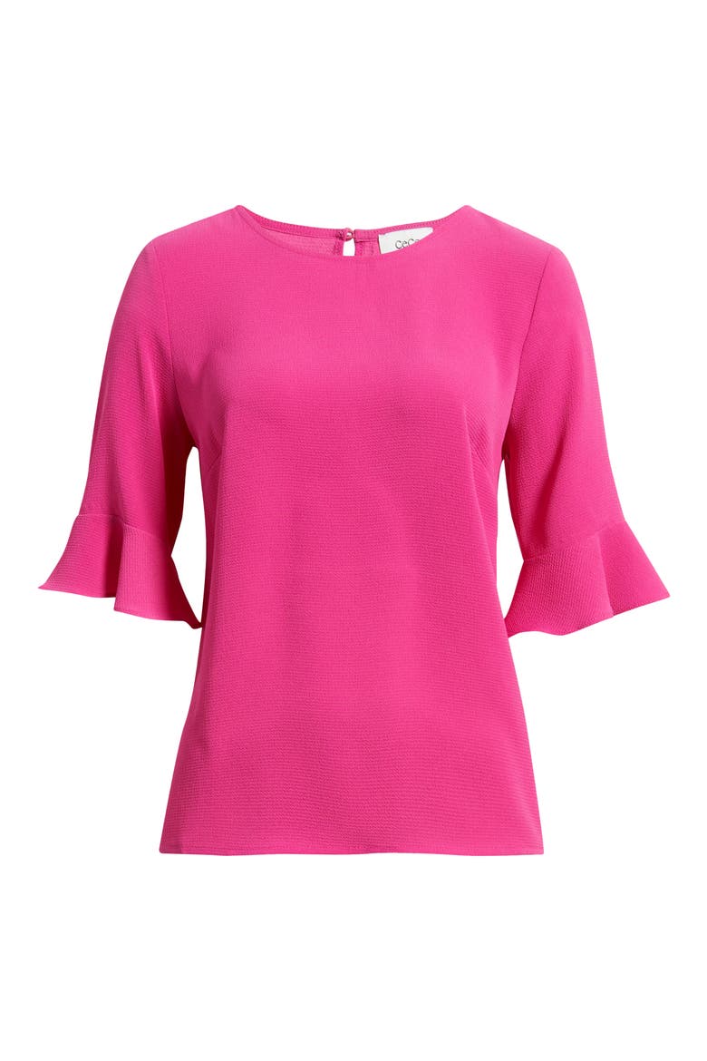 Ruffle Cuff Blouse, Alternate, color, MAGENTA