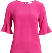 CeCe Ruffle Cuff Blouse