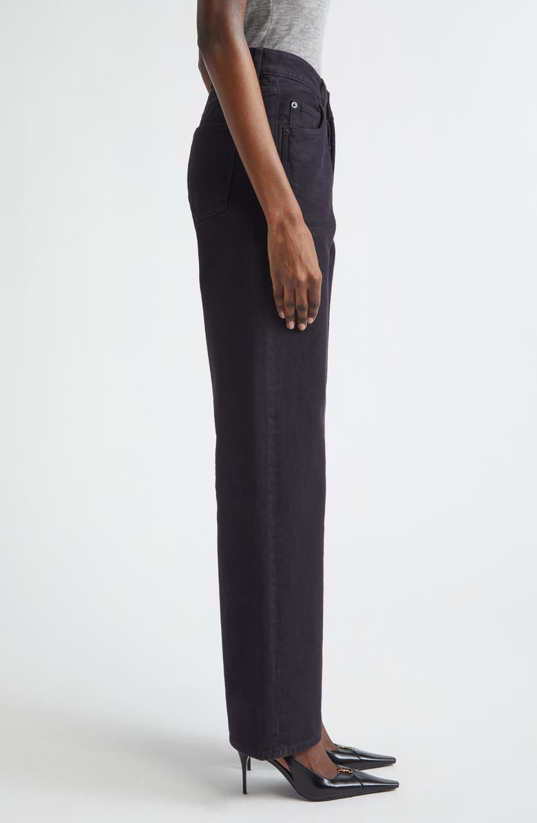 Saint Laurent V-Waist Jeans, Alternate, color, Midnight Black