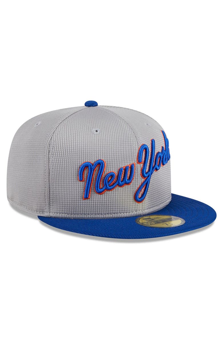 New Era Men's New Era  Gray New York Mets 2024 Batting Practice 59FIFTY Fitted Hat, Alternate, color, 