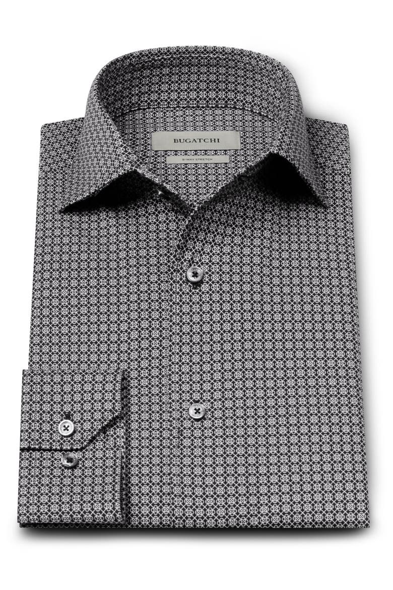 Devon OoohCotton® Print Button-Up Shirt, Alternate, color, BLACK