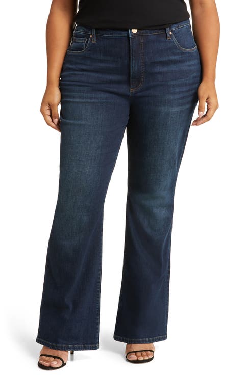 Ana Fab Ab High Waist Flare Jeans (Neutral) (Plus Size)