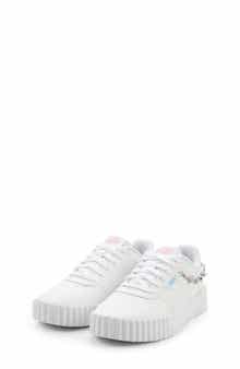 PUMA Kids' Carina 3.0 Neutral Cheetah Jr. Low Top Sneaker