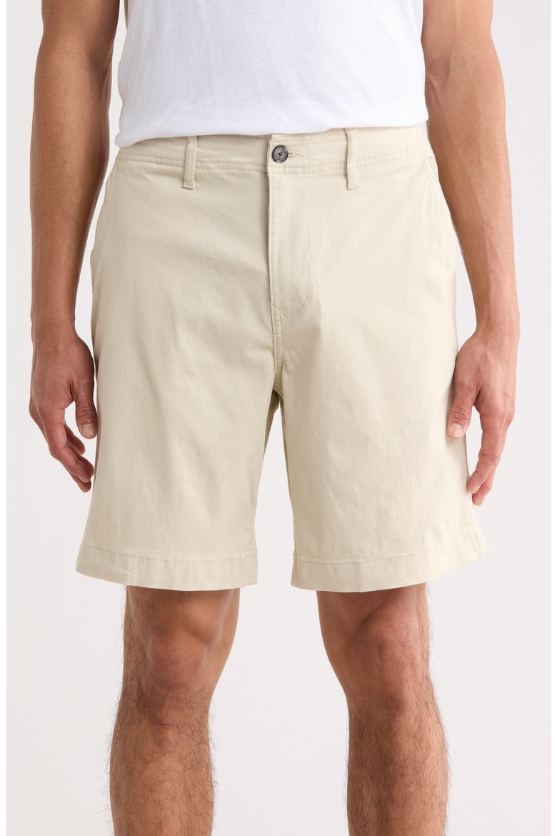 Stretch Cotton Sateen Chino Shorts, Main, color, MOONSTRUCK