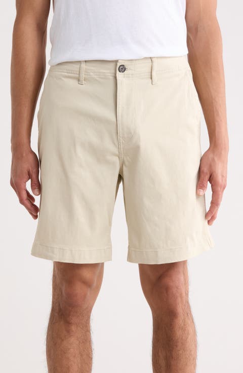 Stretch Cotton Sateen Chino Shorts