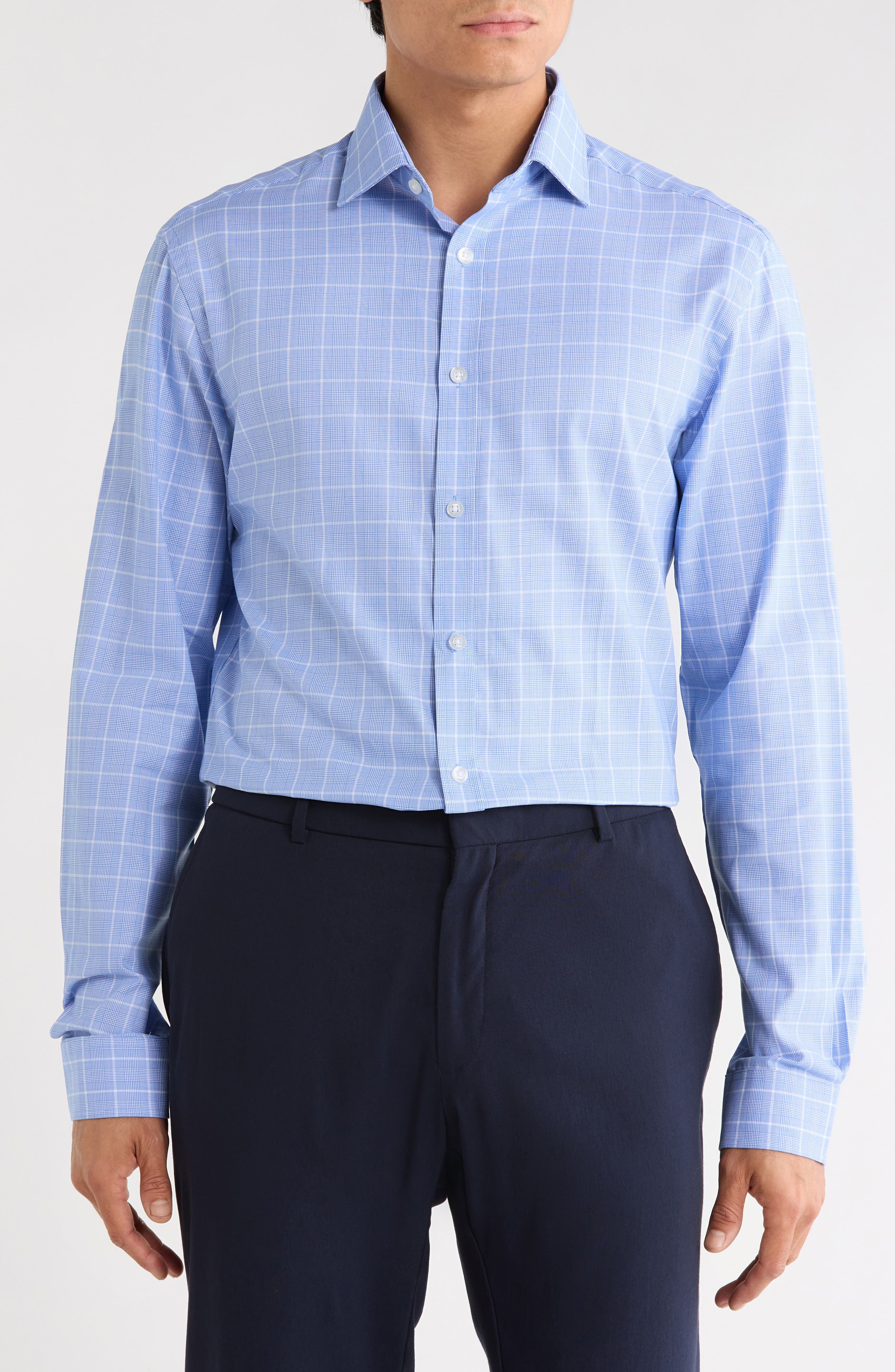 Printed Cotton Slim Fit Dress Shirt