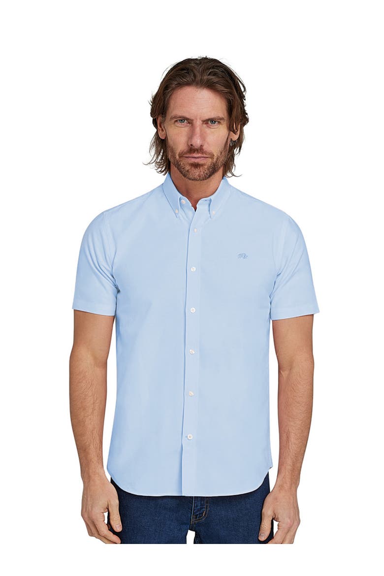 Short Sleeve Lightweight Oxford Shirt, Main, color, Sky Blue
