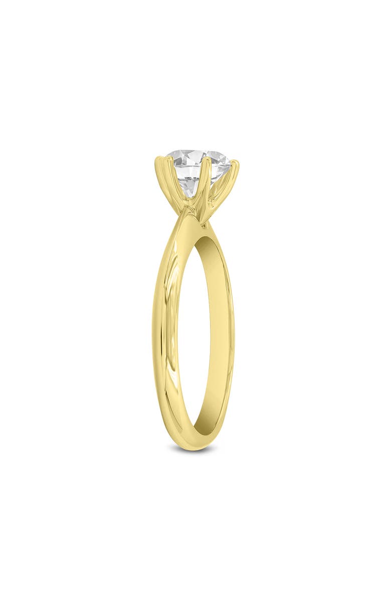 LuvMyJewelry Tesi 14K Yellow Gold Round Shape Lab Grown Diamond Solitaire Ring - 1 Ct, Alternate, color, 